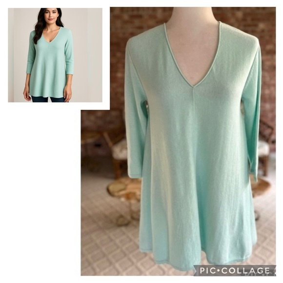 J. Jill Pure Jill Mint Asymmetrical Tunic Sweater XS - Picture 1 of 14